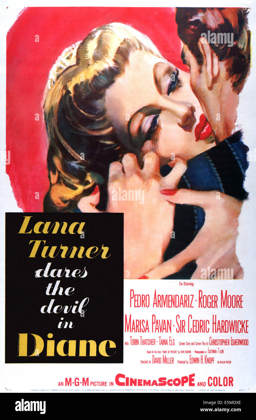 DIANE, Lana Turner, 1956. Stockfoto