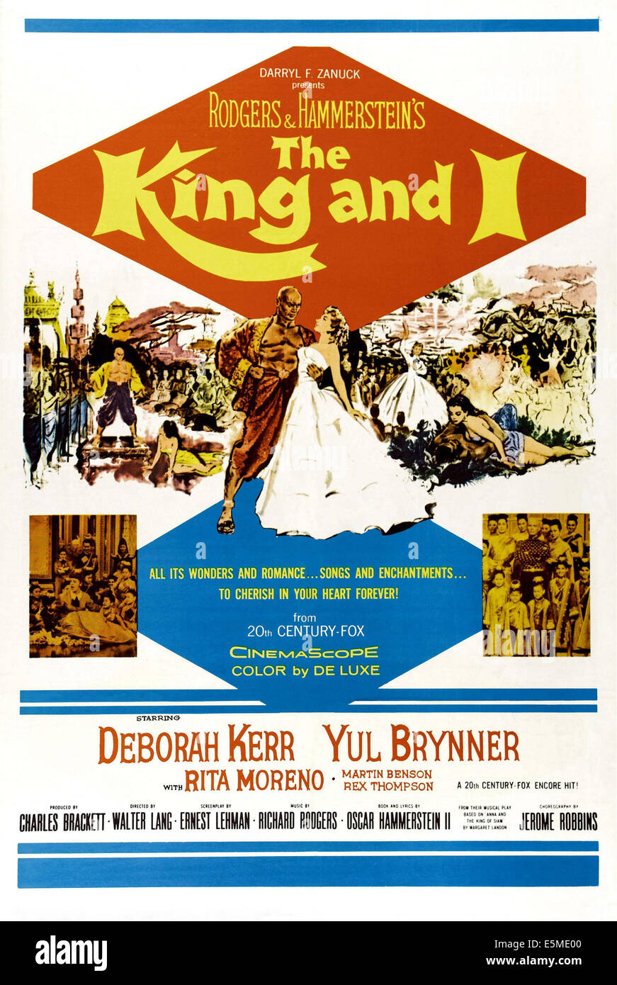 DER König und ich, von links: Yul Brynner, Deborah Kerr, 1956. © 20. Century Fox Film Corporation, TM & Copyright/Courtesy Everett Stockfoto