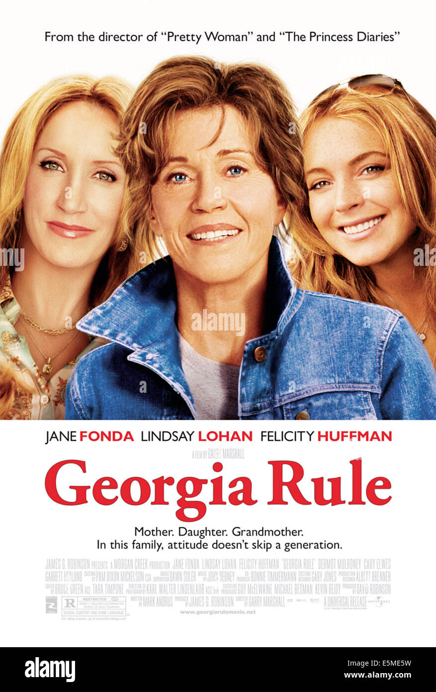 GEORGIA RULE, Felicity Huffman, Jane Fonda, Lindsay Lohan, 2007. © Universal/Courtesy Everett Collection Stockfoto