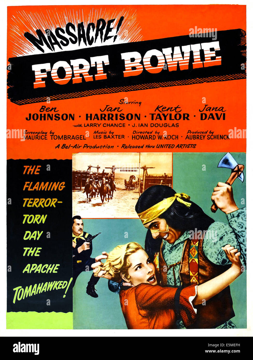 FORT BOWIE, Ben Johnson, Jan Harrison, 1958. Stockfoto