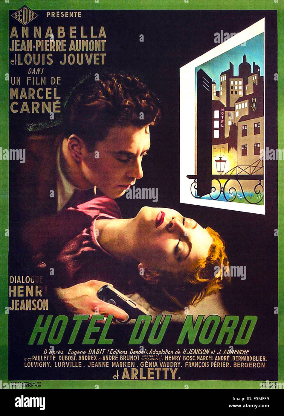 HOTEL DU NORD, französische Plakatkunst von oben: Jean-Pierre Aumont, Annabella, 1938 Stockfoto