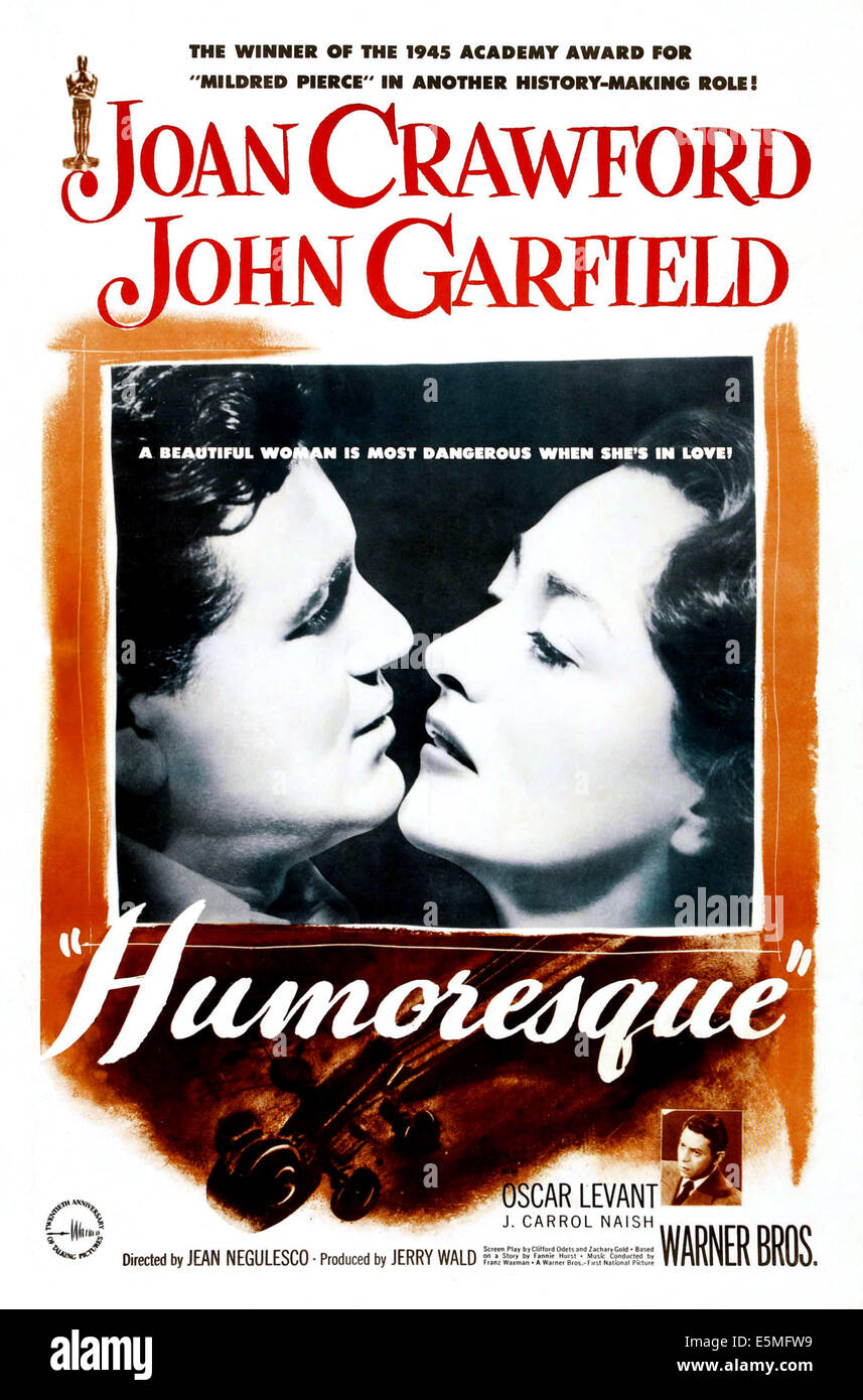 HUMORESKE, John Garfield, Joan Crawford, 1946. Stockfoto