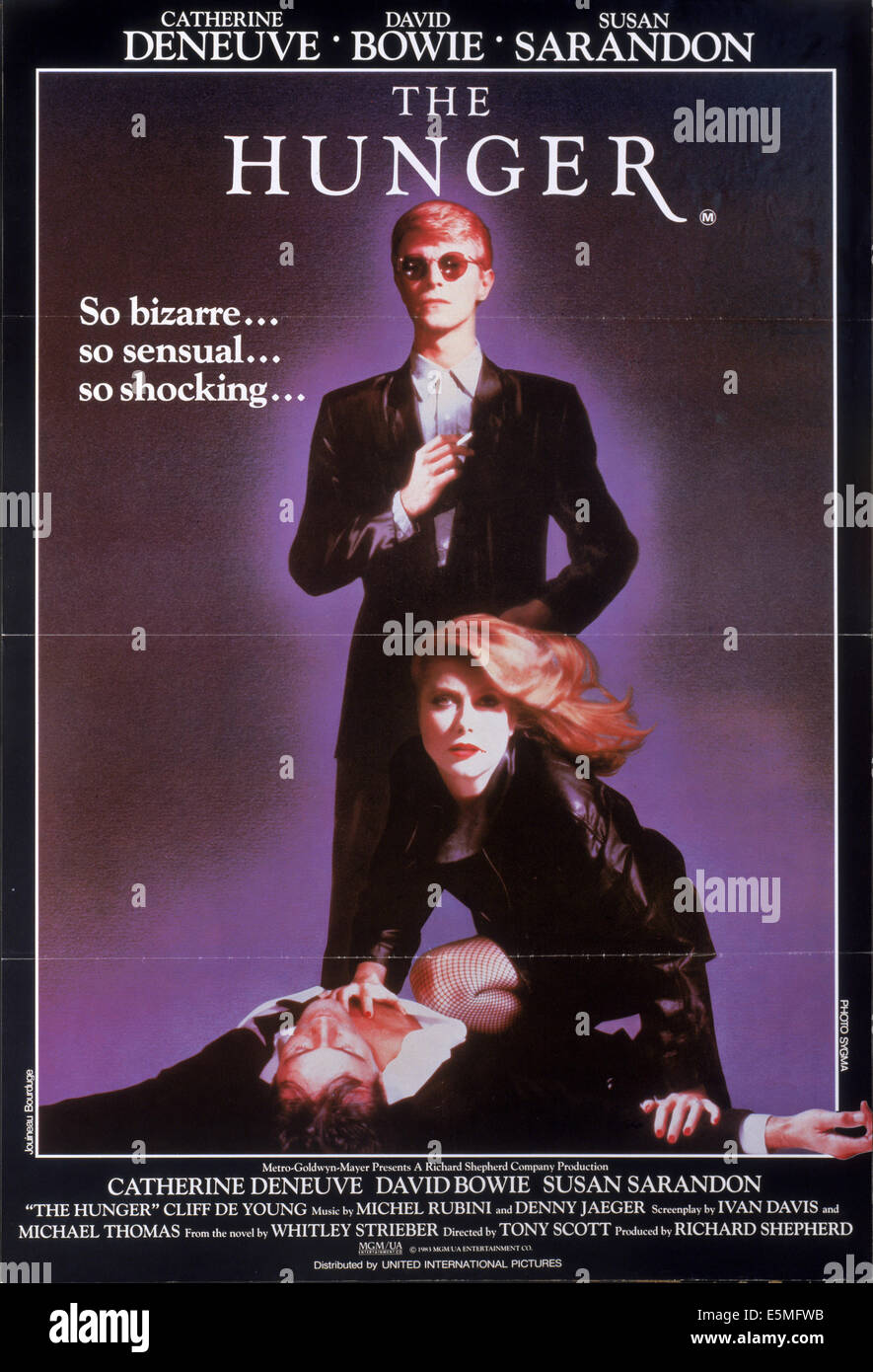 DER HUNGER, David Bowie, Catherine Deneuve, 1983, (c) MGM/Courtesy Everett Collection Stockfoto