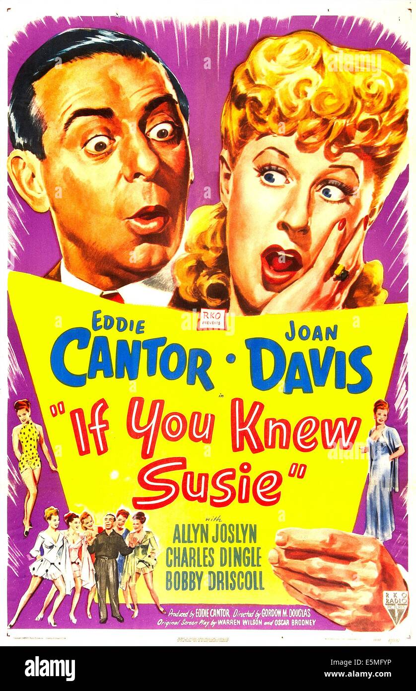 IF SIE wusste, dass SUSIE, US-Poster, Eddie Cantor, Joan Davis, 1948 Stockfoto