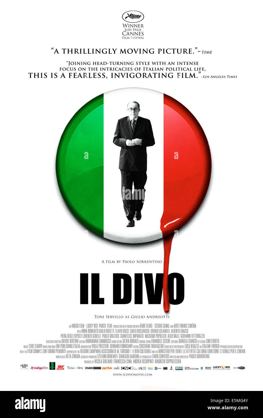 IL DIVO (aka IL DIVO: LA SPETTACOLARE VITA DI GIULIO ANDREOTTI), US-Plakatkunst, Toni Servillo als italienische Ministerpräsident Giulio Stockfoto