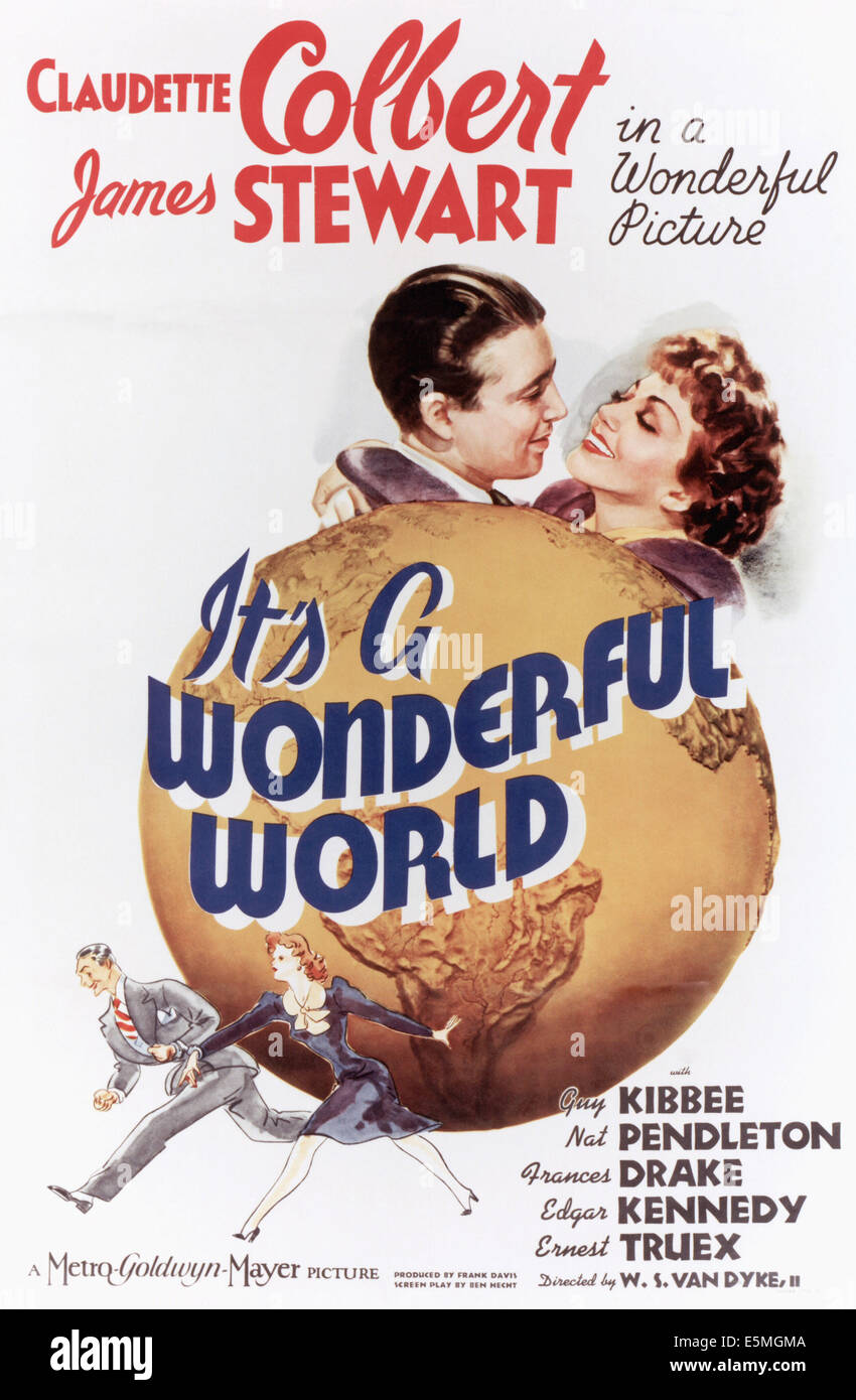 Es ist eine wunderbare Welt, James Stewart, Claudette Colbert, 1939 Stockfoto