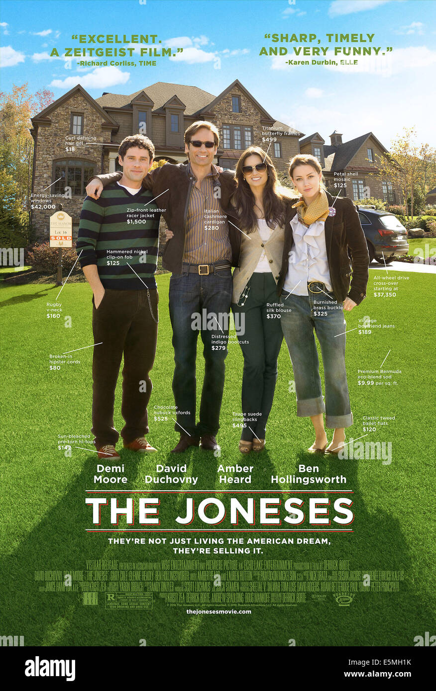 DIE JONESES, von links: David Duchovny, Demi Moore, Ben Hollingsworth, Amber Heard, 2009. © Straßenrand Sehenswürdigkeiten/Höflichkeit Stockfoto