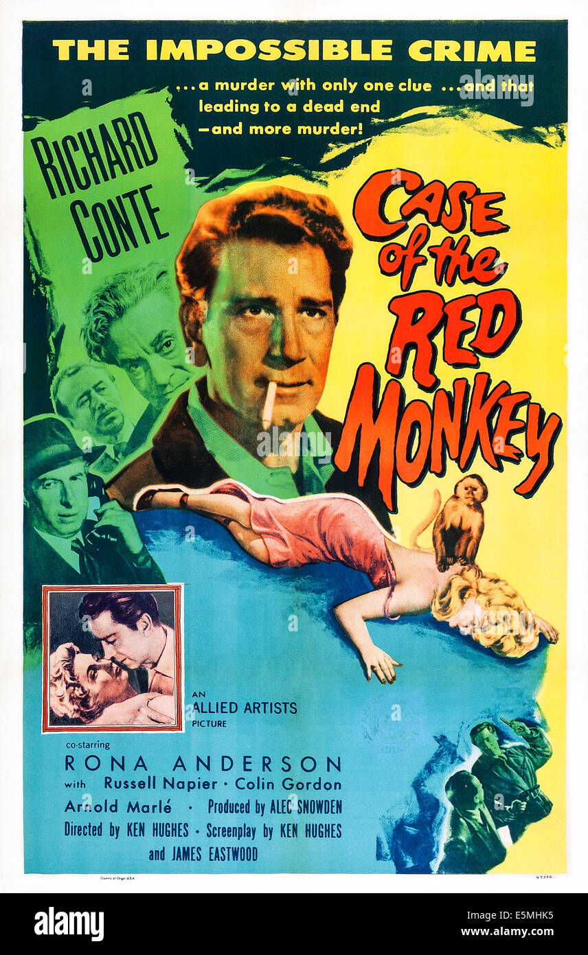 LITTLE RED MONKEY, (aka THE Fall OF THE RED MONKEY), Richard Conte, (Mitte), 1955 Stockfoto