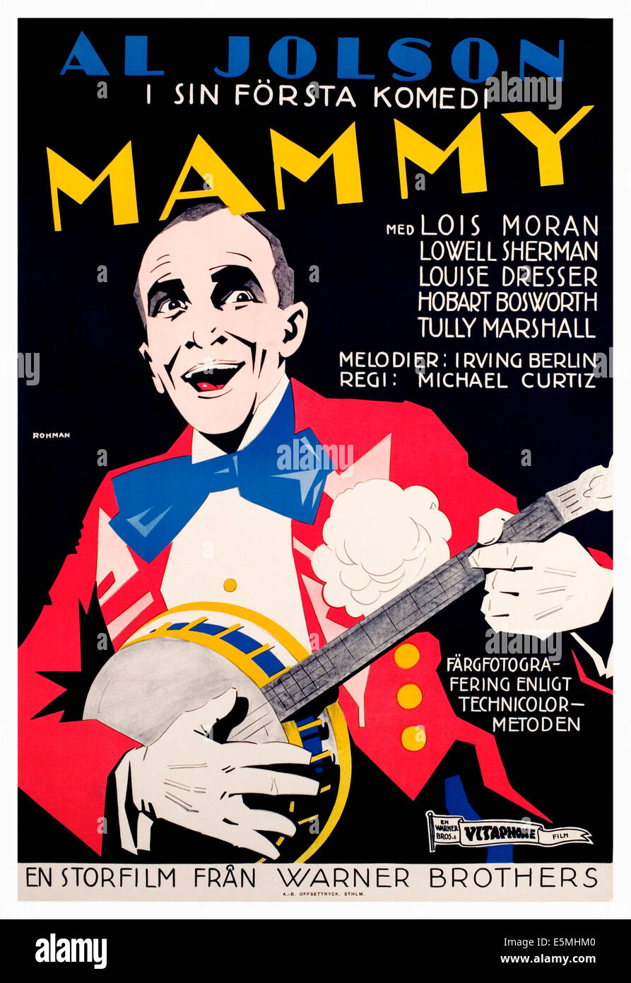 Mama, Al Jolson, 1930. Stockfoto