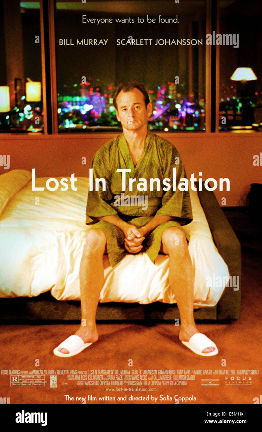 LOST IN TRANSLATION, Bill Murray, 2003, (c) Focus Features/Courtesy Everett Collection Stockfoto