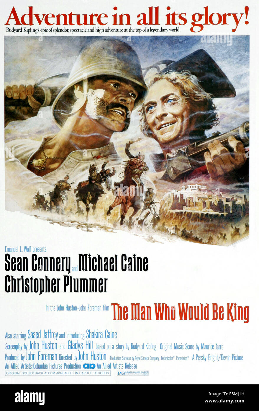 DIE MAN WHO WOULD BE KING, von links, Sean Connery, Michael Caine, 1975 Stockfoto