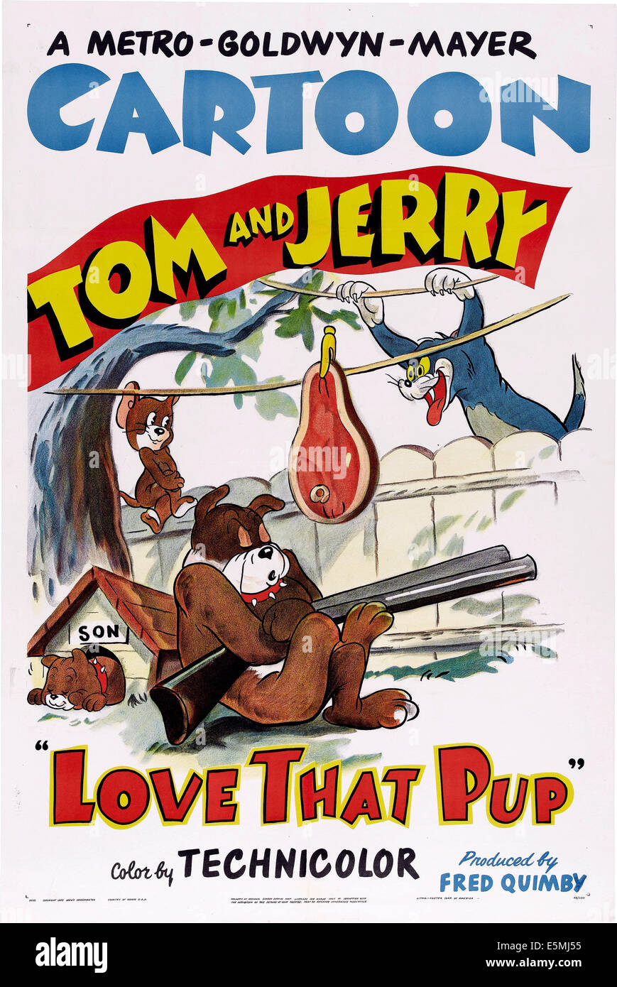 Liebe, PUP, US Plakatkunst, Tom und Jerry, 1949 Stockfoto