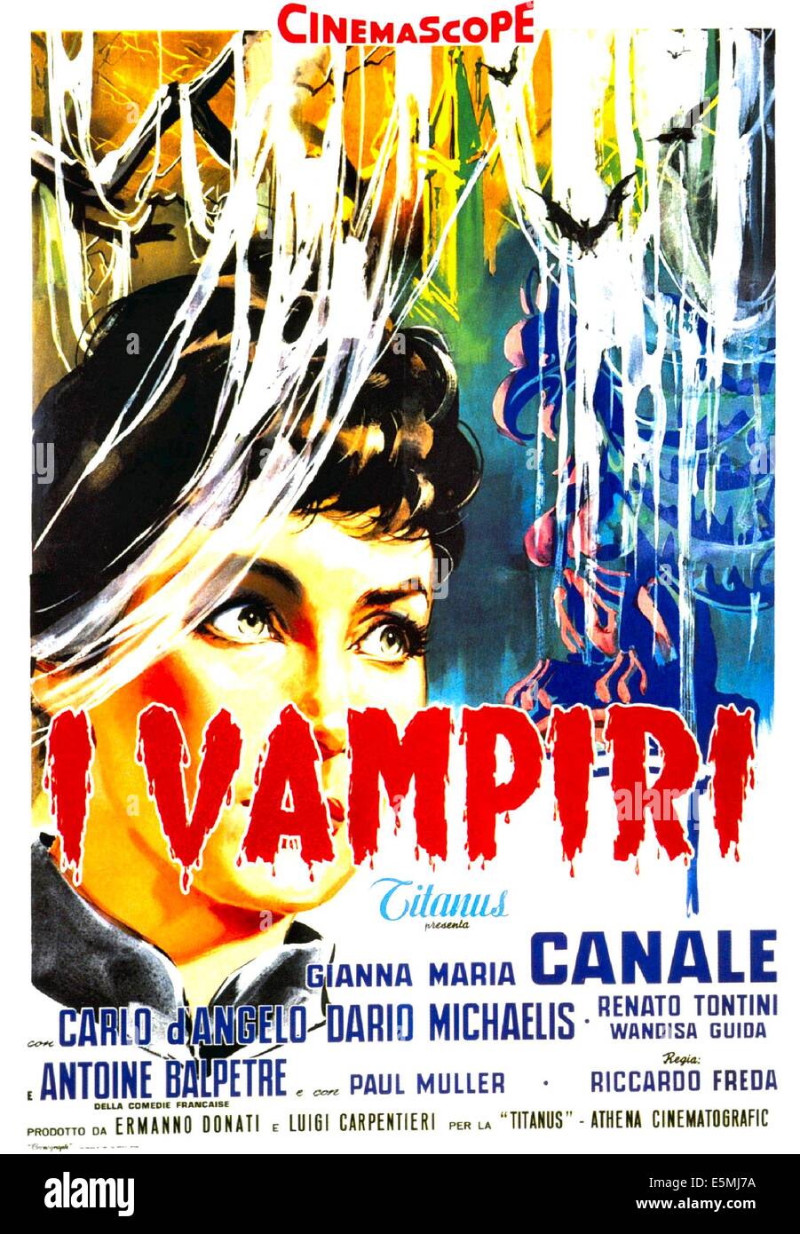LUST OF THE VAMPIRE, (aka i VAMPIRI), US-Plakatkunst, 1956. Stockfoto