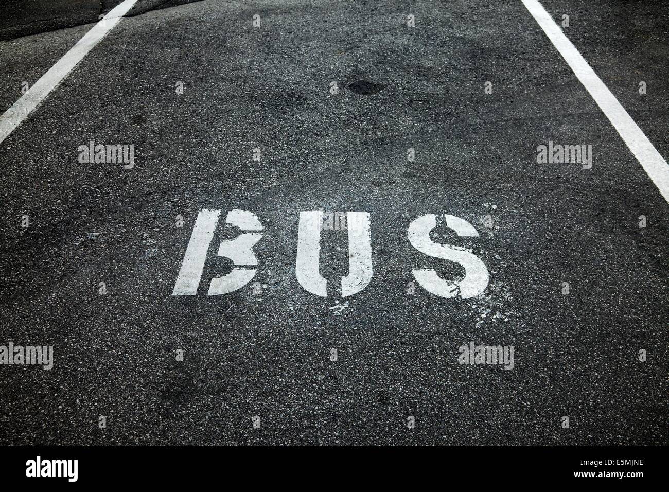 Busspur Stockfoto