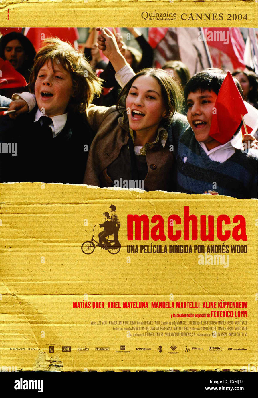 MACHUCA, spanische Plakatkunst, von links: Matias Quer, Manuela Martelli, Ariel Mateluna, 2004. © Menemsha Unterhaltung/Höflichkeit Stockfoto