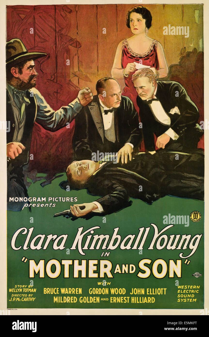 Mutter und Sohn, Clara Kimball Young, 1931 Stockfoto