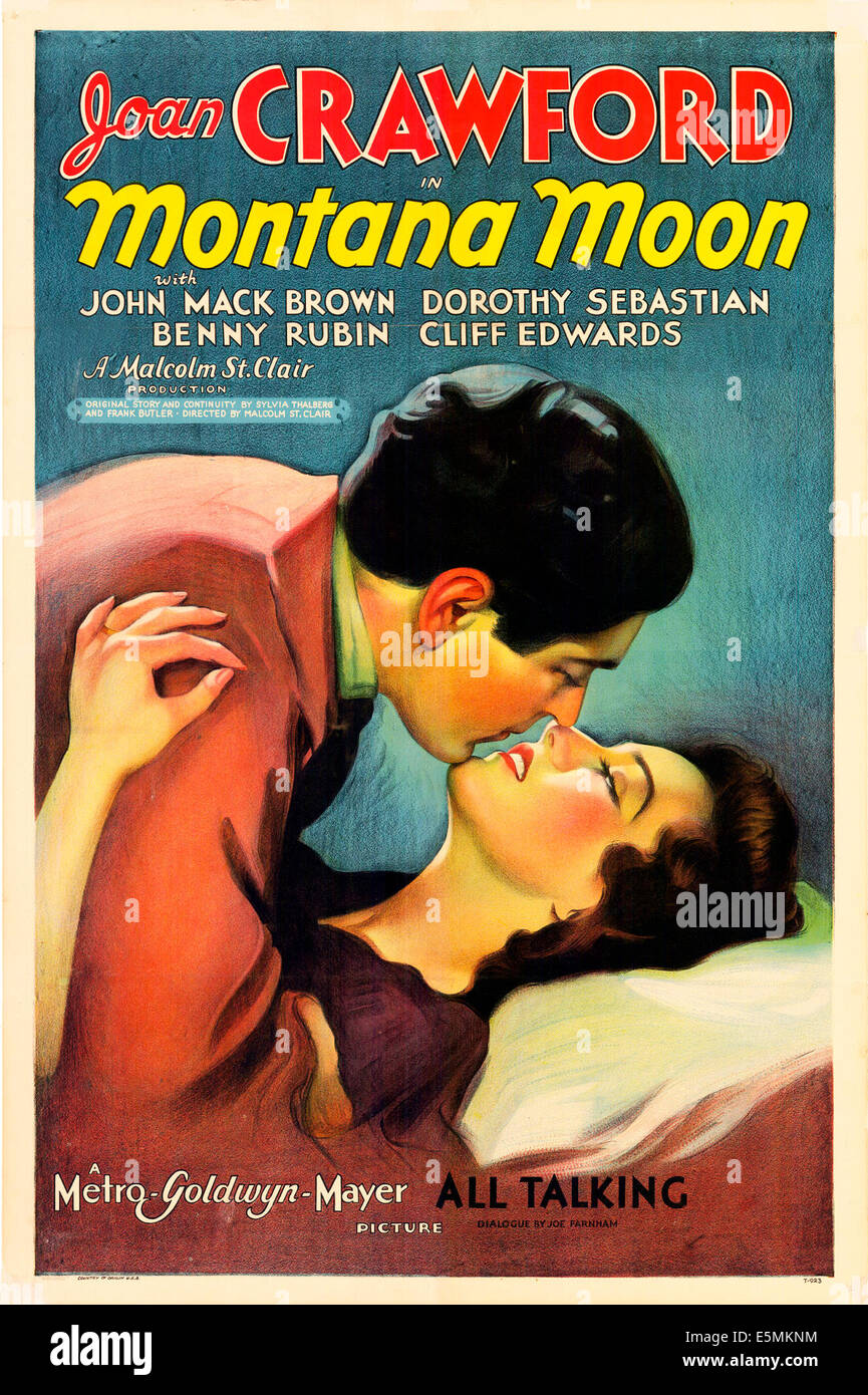 MONTANA MOON, l-r: Johnny Mack Brown, Joan Crawford auf Plakatkunst, 1930 Stockfoto