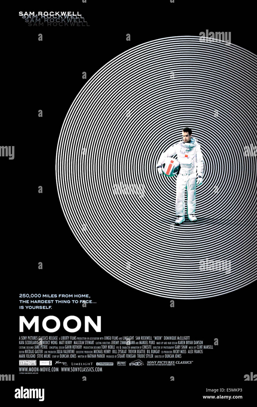 Mond, Sam Rockwell, 2009. © Sony Pictures Classics/Courtesy Everett Collection Stockfoto
