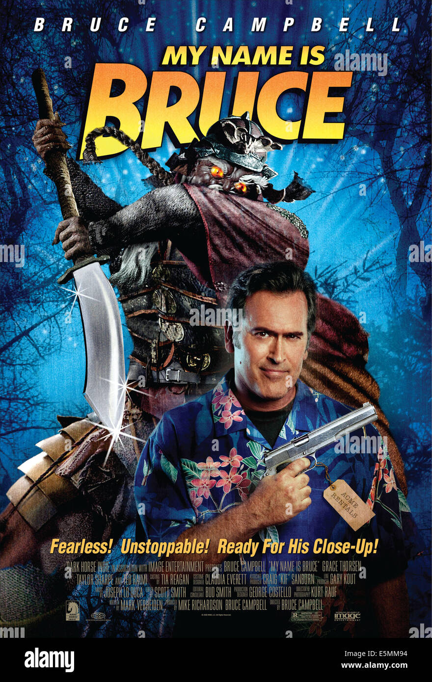 Mein NAME ist BRUCE, Bruce Campbell auf US-Plakatkunst, 2007, © Image Entertainment/Courtesy Everett Collection Stockfoto