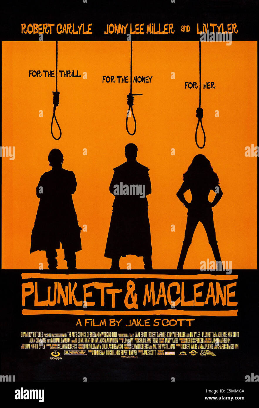 PLUNKETT & MACLEANE, Plakatkunst, 1999, © Gramercy Bilder/Courtesy Everett Collection Stockfoto