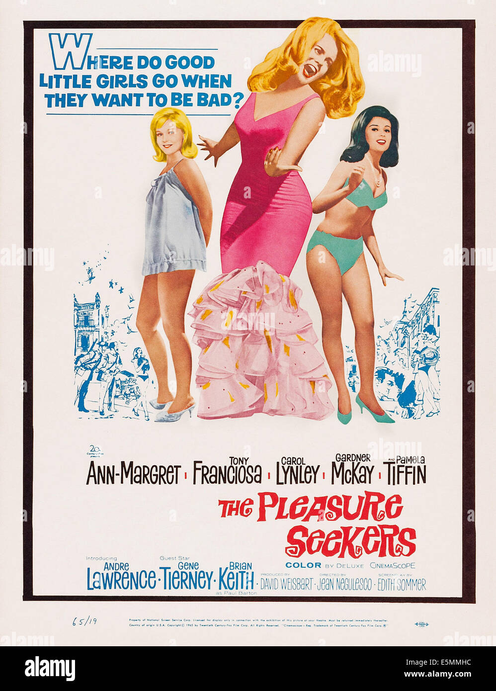 Genießer, US-Plakat-Kunst, von links: Carol Lynley, Ann-Margret, Pamela Tiffin, 1964. TM und Copyright © 20th Century Stockfoto