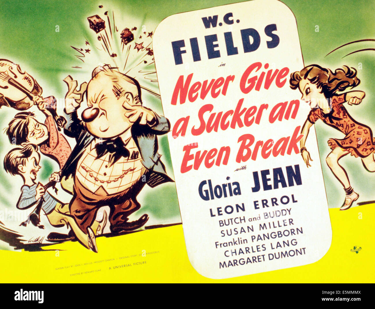 NEVER GIVE A SUCKER ein sogar brechen, Kenneth Brown [Freund], Billy Lenhart [Butch], W.C. Fields, Gloria Jean, 1941. Stockfoto