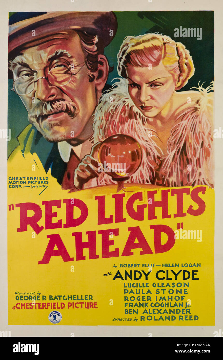ROT leuchtet vorne, von links, Andy Clyde, Paula Stone, 1936 Stockfoto