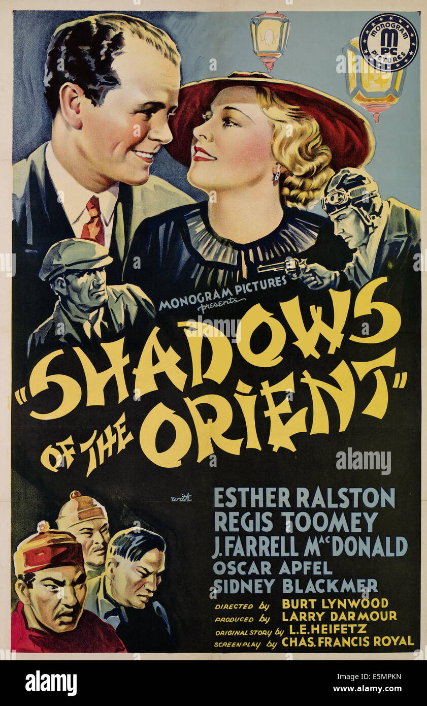 Schatten des Orients, von links, oben, Regis Toomey, Esther Ralston, 1935 Stockfoto
