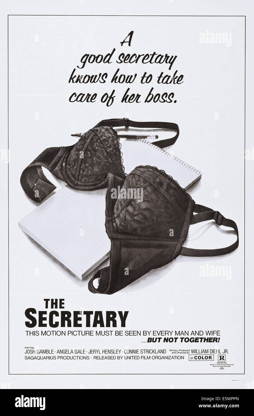 DIE Sekretärin, Plakatkunst, 1971. Stockfoto