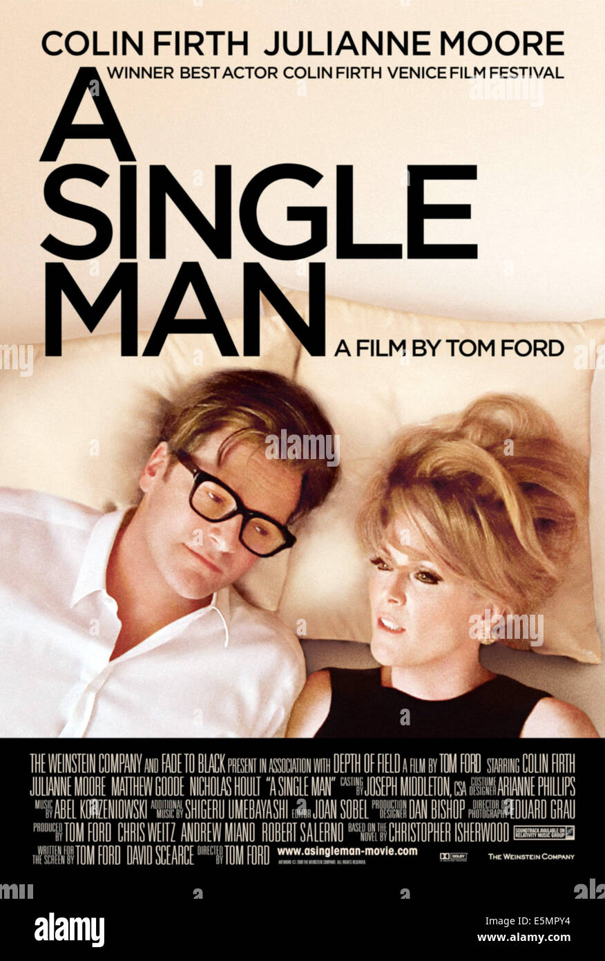 Ein einziger Mann, von links: Colin Firth, Julianne Moore, 2009. © Weinstein Company/Courtesy Everett Collection Stockfoto