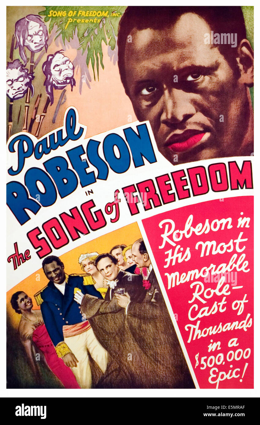Lied der Freiheit, Paul Robeson, 1936. Stockfoto
