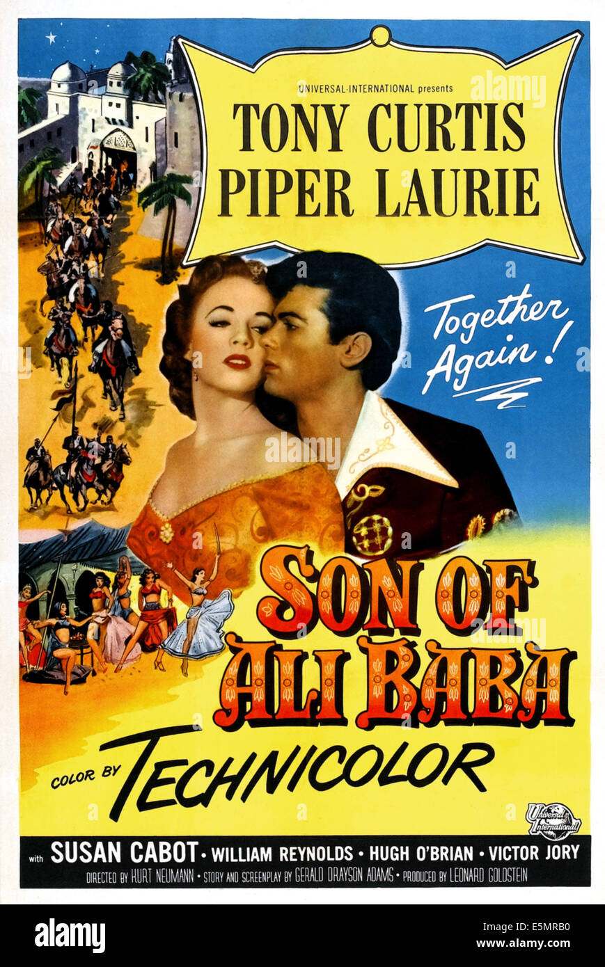 Sohn von ALI BABA, Piper Laurie, Tony Curtis, 1952. Stockfoto