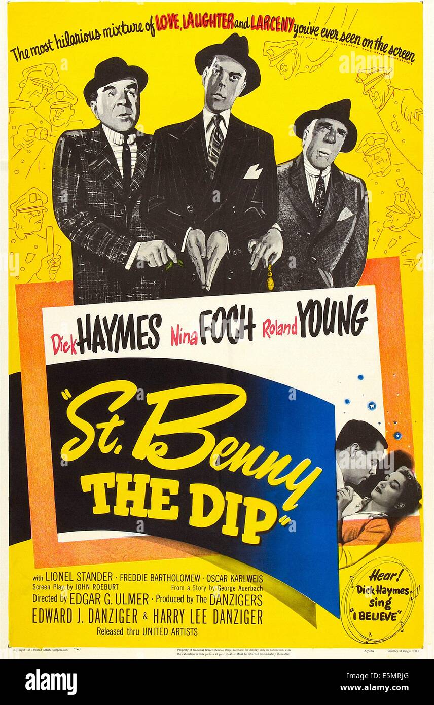 ST BENNY THE DIP, US Plakatkunst, 1951. Stockfoto