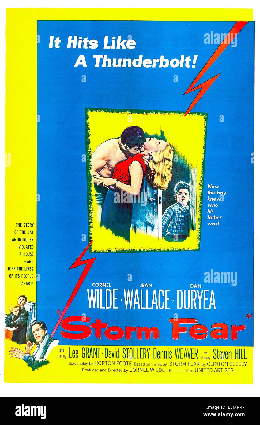 Sturm Angst, US Plakatkunst, 1955. Stockfoto