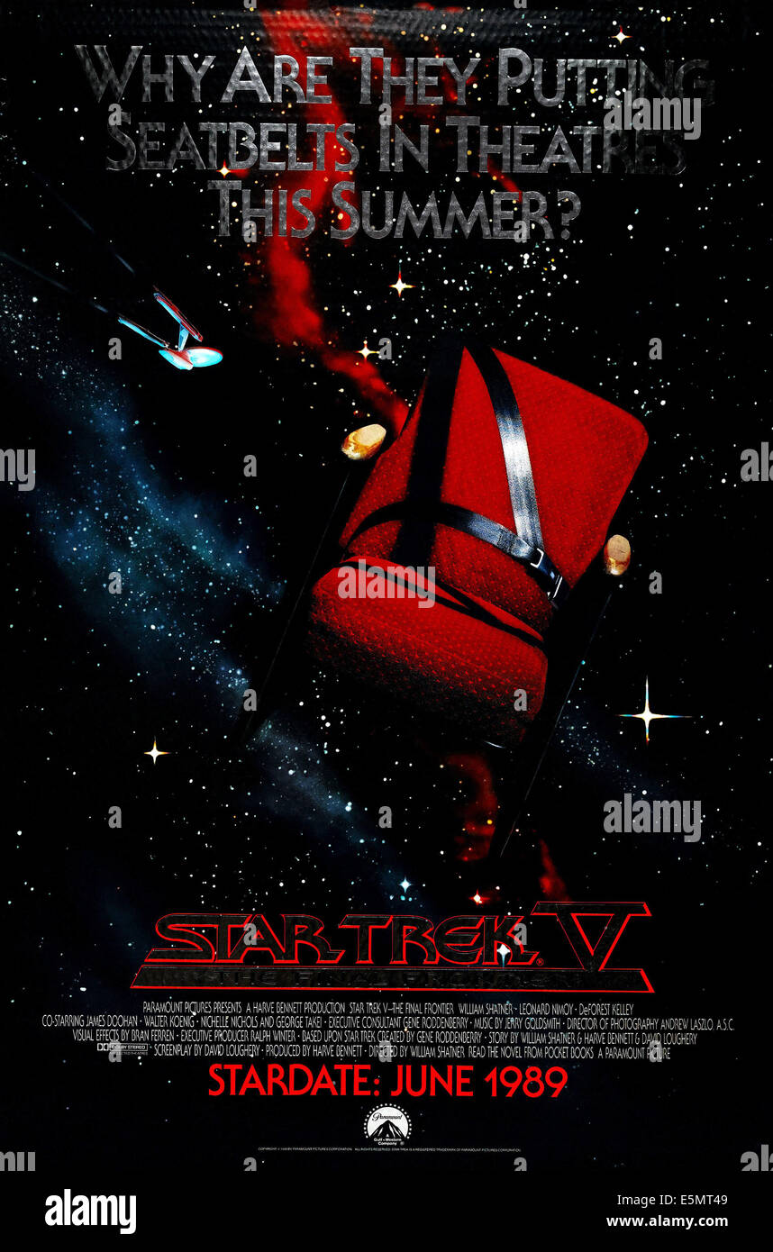 STAR TREK V: THE FINAL FRONTIER, US voraus Plakat, 1989. © Paramount/Courtesy Everett Collection Stockfoto