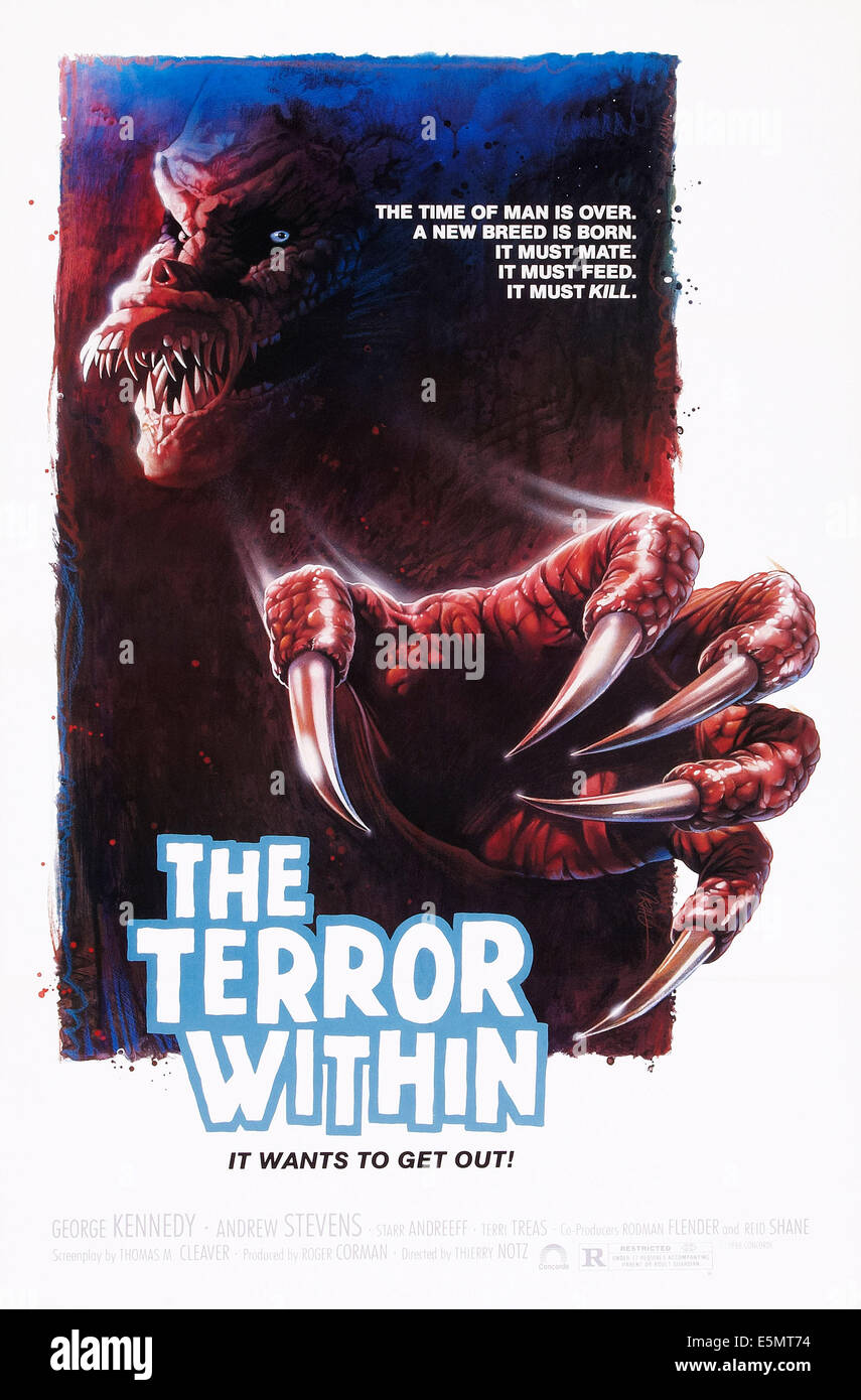 THE TERROR WITHIN, US-Plakat, 1989, © Concorde/Courtesy Everett Collection Stockfoto
