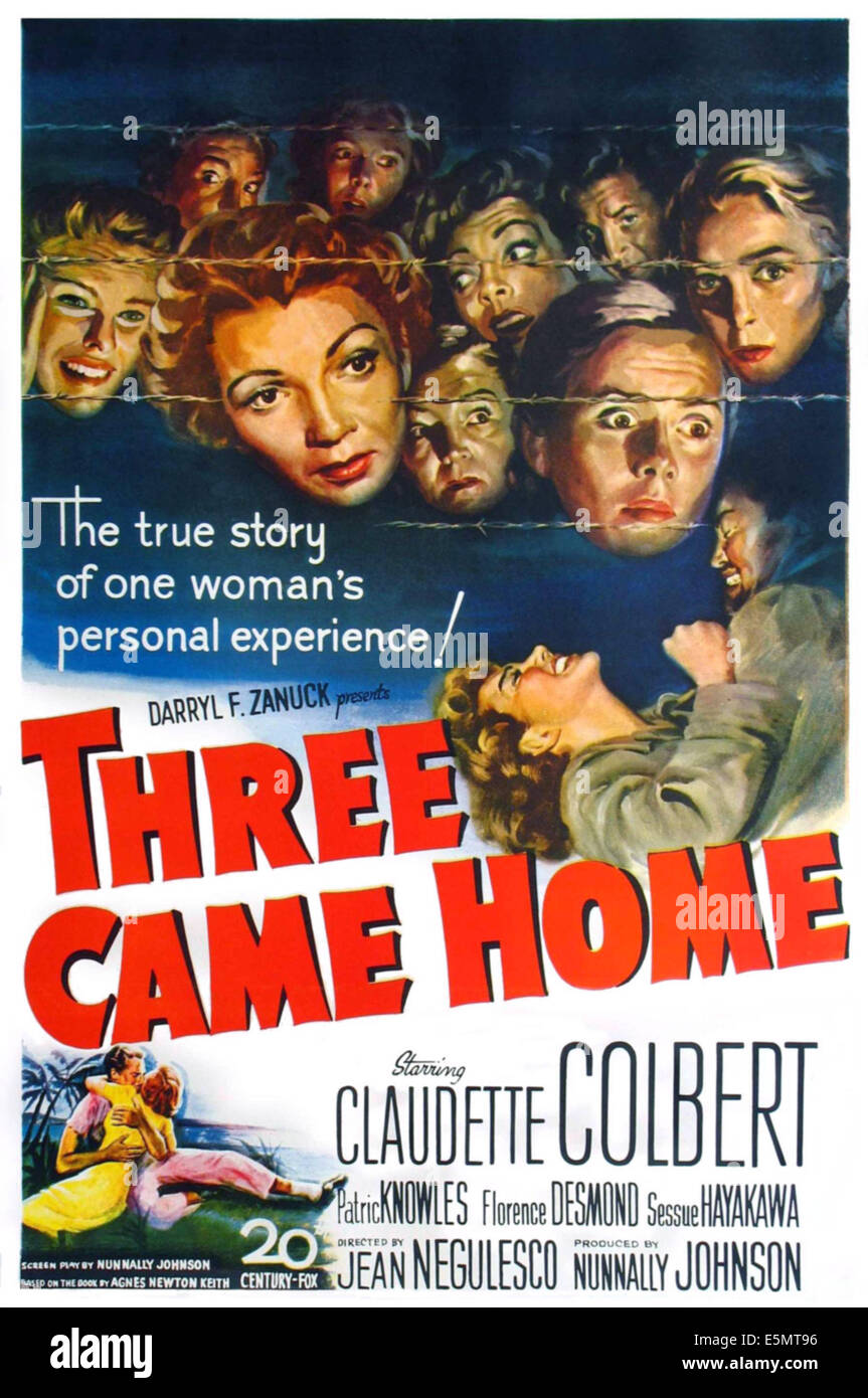 DREI nach Hause kam, Claudette Colbert, 1950.TM und Copyright © 20th Century Fox Film Corp. Alle Rechte vorbehalten, Höflichkeit: Everett Stockfoto