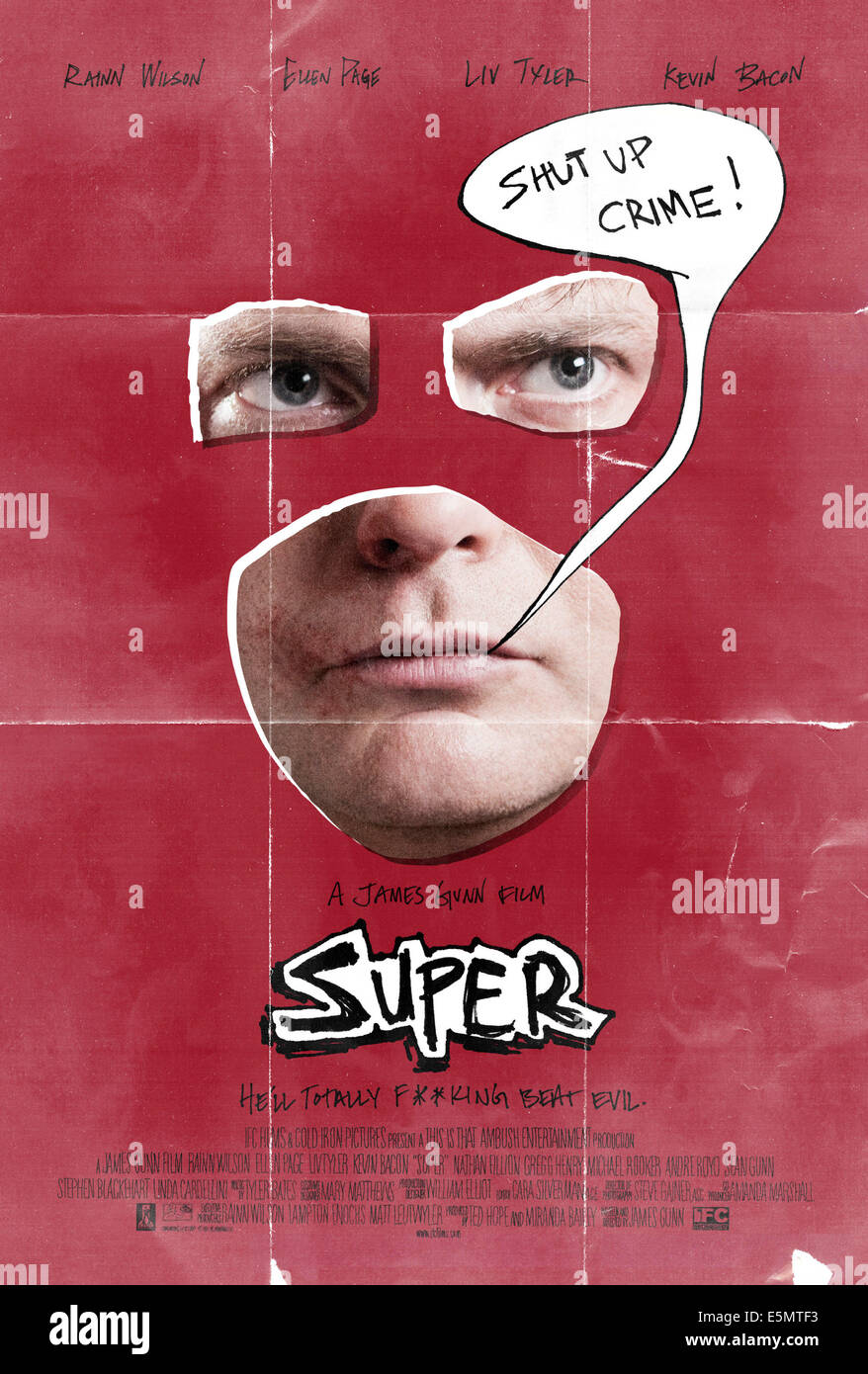 SUPER, Rainn Wilson auf US-Plakatkunst, 2010, © IFC Films/Courtesy Everett Collection Stockfoto