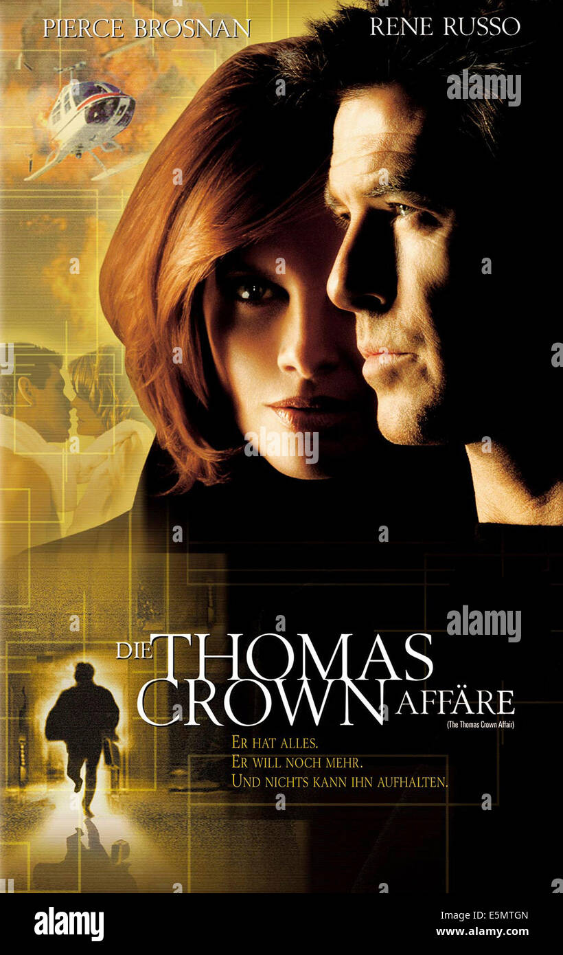 DIE THOMAS CROWN Affäre, Rene Russo, Pierce Brosnan, 1999, (c) MGM/Courtesy Everett Collection Stockfoto