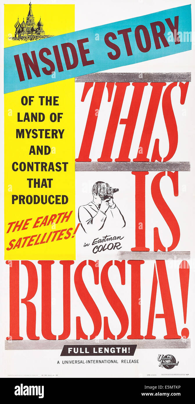 Dieses ist RUSSA!, Plakatkunst, 1958 Stockfoto