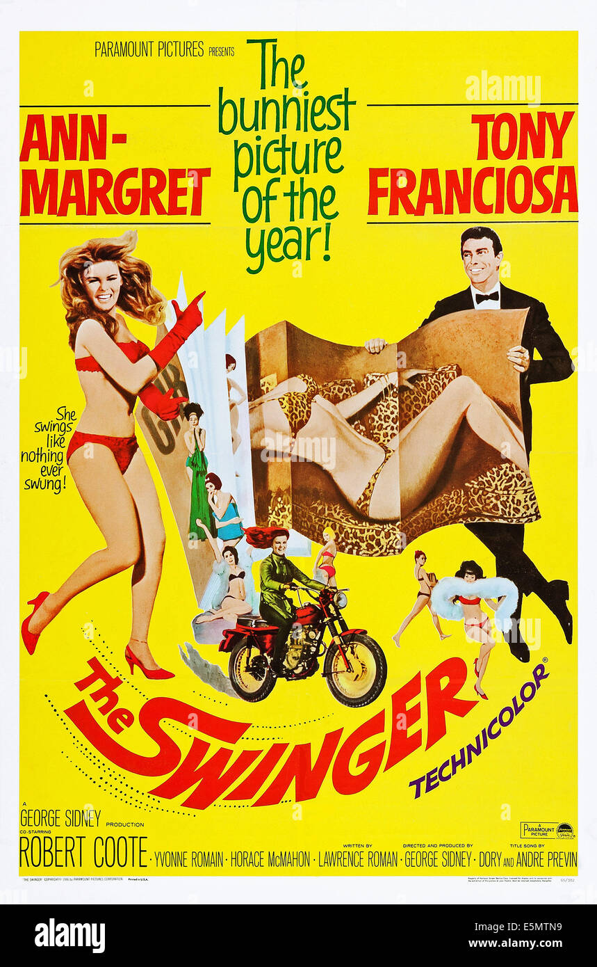 DIE SWINGER, l-r: Ann-Margret, Anthony Franciosa auf Plakatkunst, 1966. Stockfoto