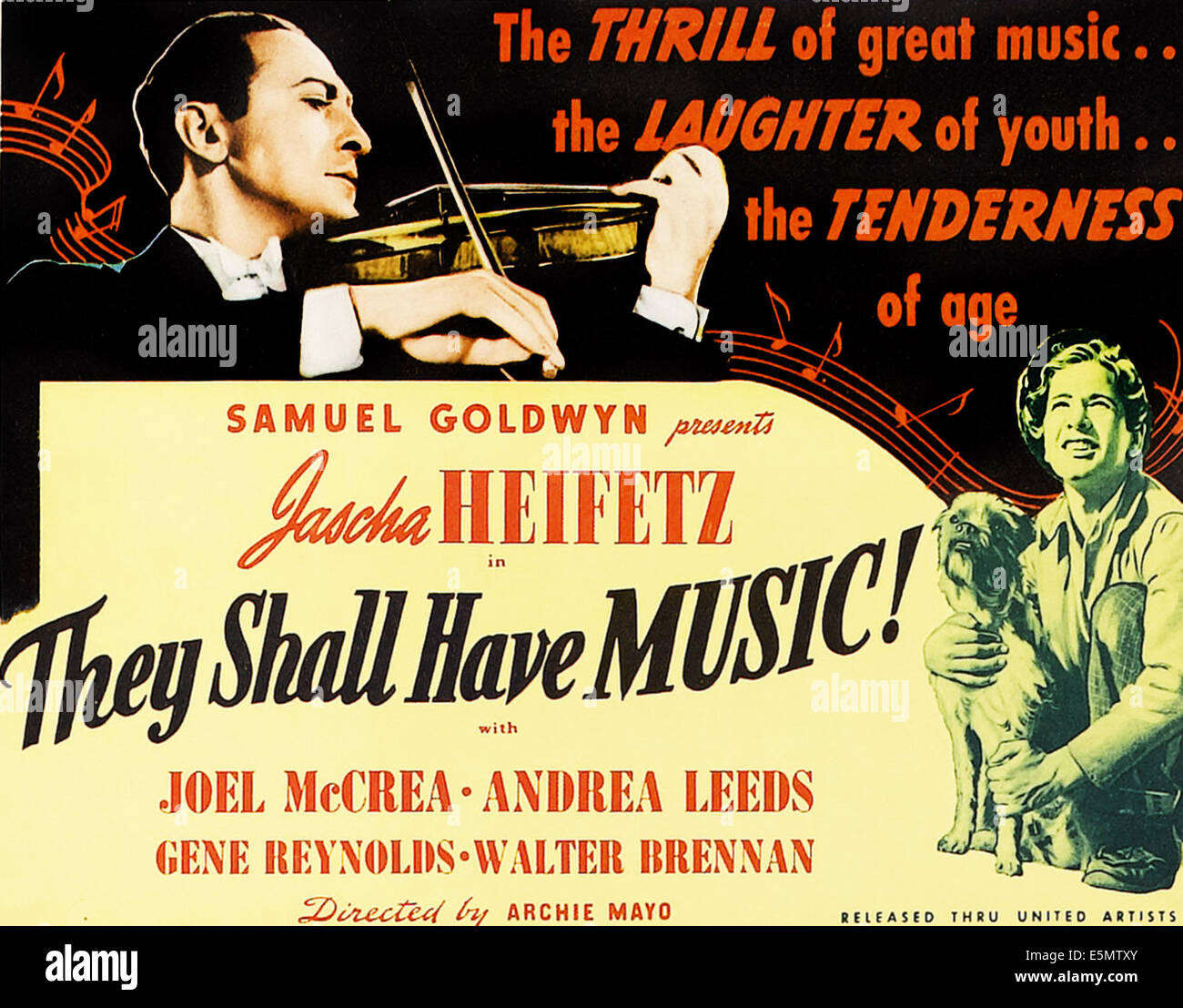 Sie werden haben Musik, Titelkarte, Links: Jascha Heifetz, 1939 Stockfoto