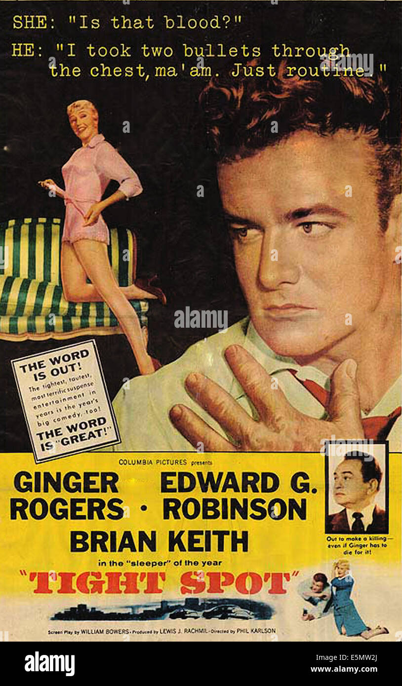 ZUGZWANG, oben von links: Ginger Rogers, Brian Keith; unteren Einschub: Edward G Robinson, 1955 Stockfoto