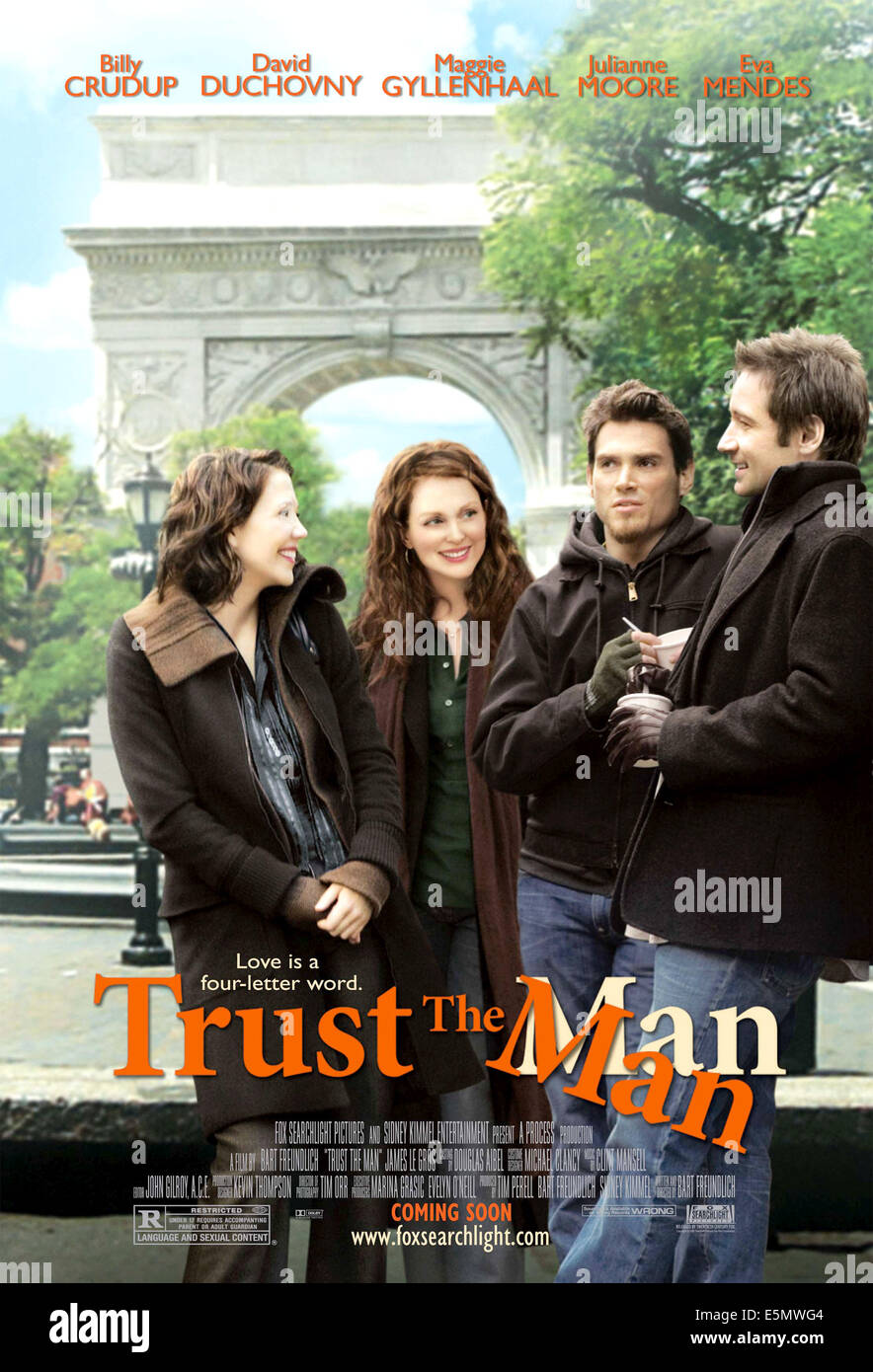 TRUST THE MAN, Maggie Gyllenhaal, Julianne Moore, Billy Crudup, David Duchovny, 2005, © Fox Searchlight/Courtesy Everett Stockfoto