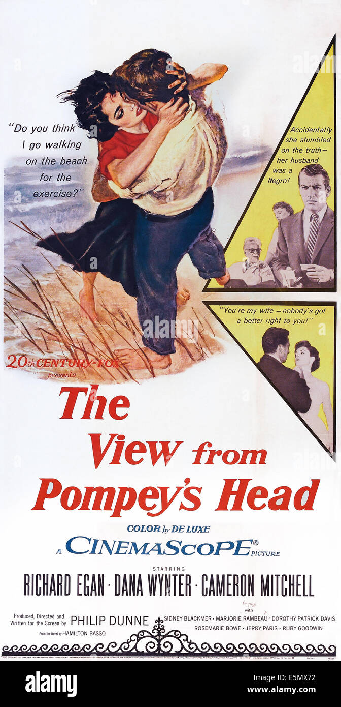DIE Ansicht von POMPEY Kopf, US-Plakat, von links: Dana Wynter, Richard Egan, 1955, TM & Copyright © 20. Century Fox Film Stockfoto
