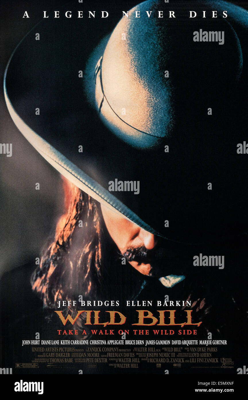 WILD BILL, USA Plakatkunst, Jeff Bridges, 1995, © United Artists/Courtesy Everett Collection Stockfoto