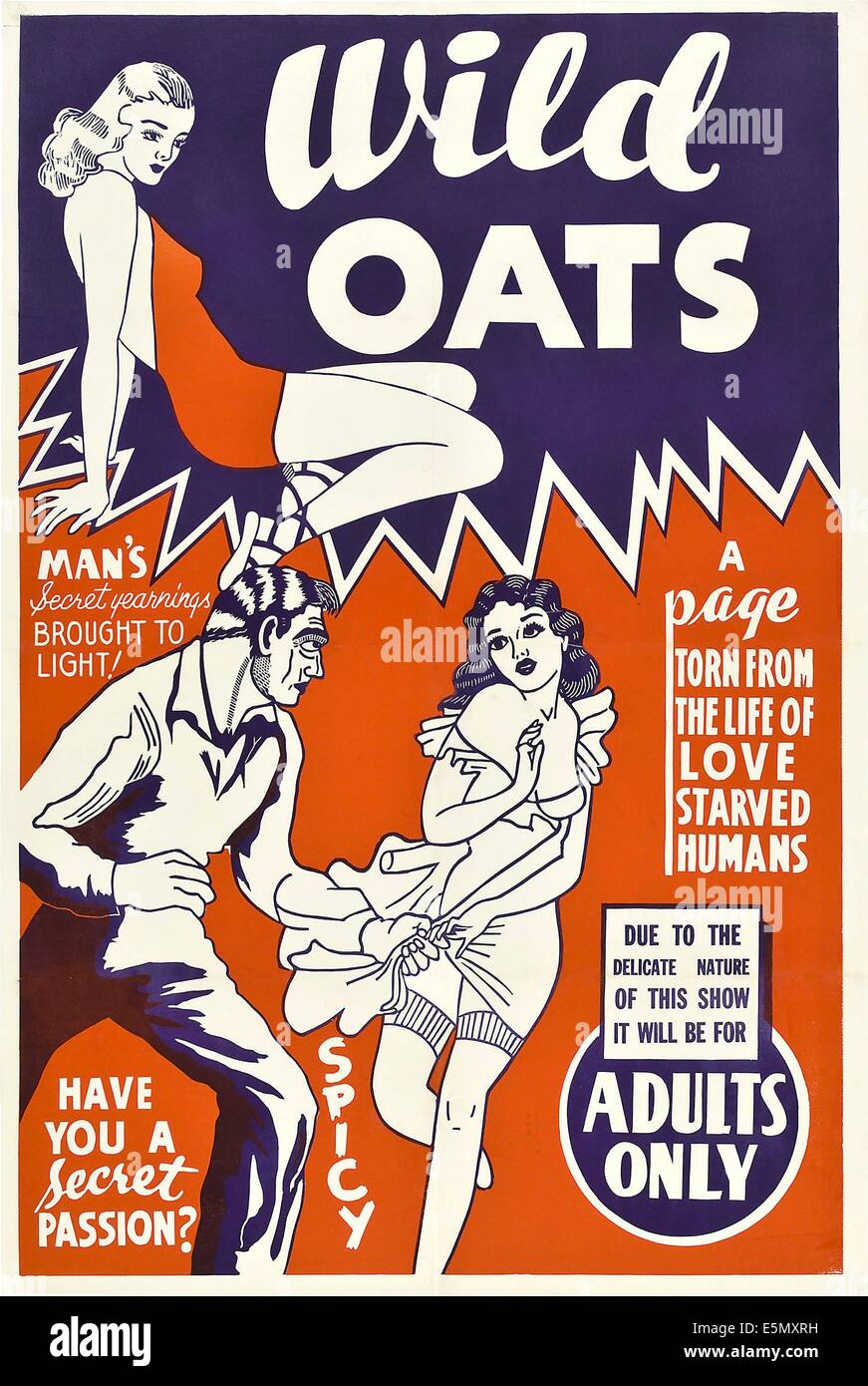 WILD OATS, Plakatkunst, 1940 Stockfoto
