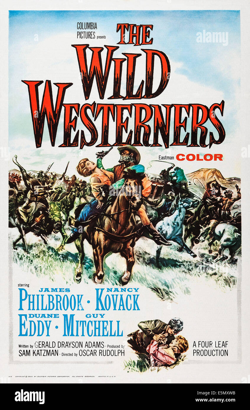 DER wilde Westen, Plakatkunst, 1962 Stockfoto