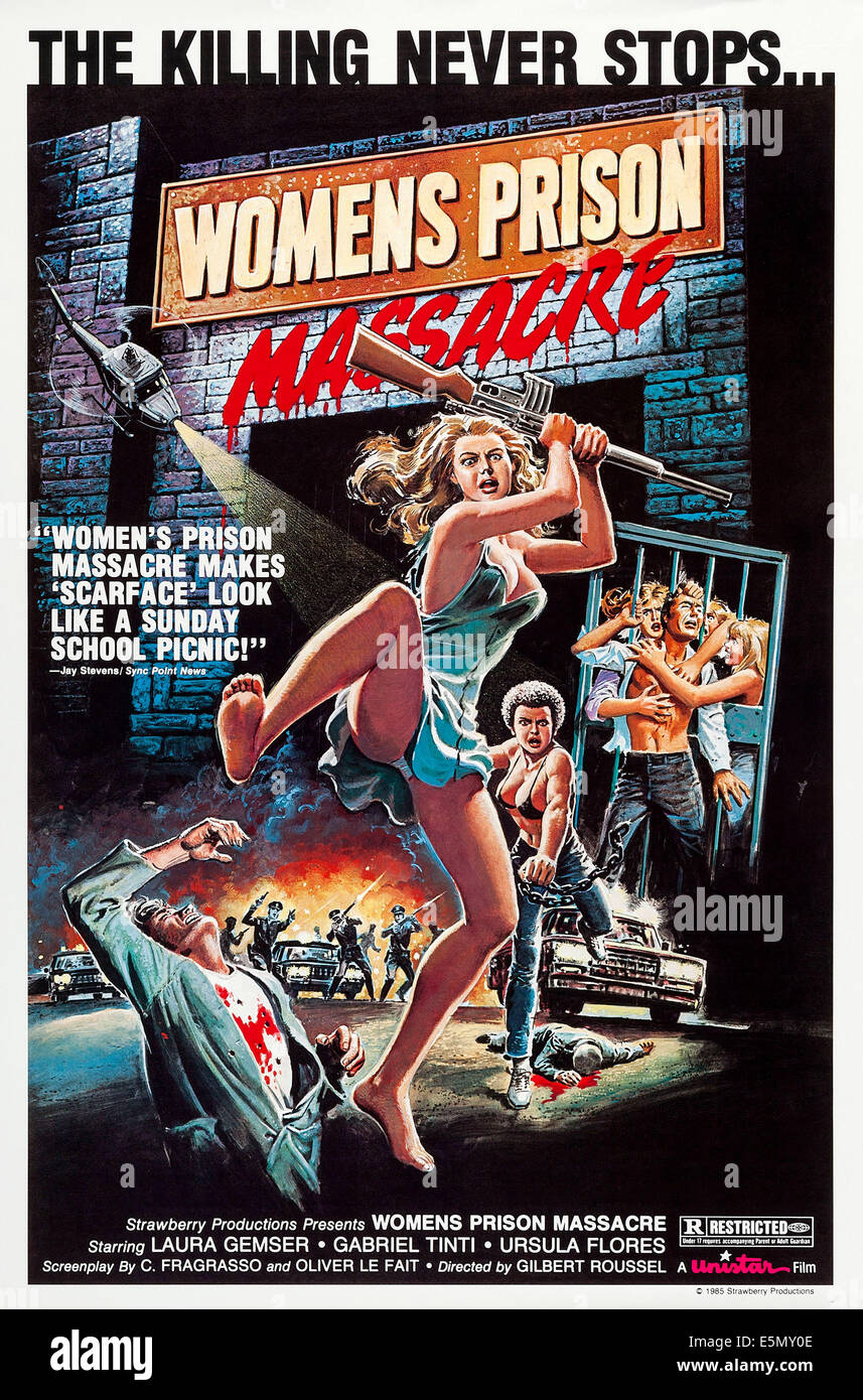 Frauen Gefängnis Massaker, (aka EMANUELLE FUGA DALL'INFERNO), US-Plakatkunst, 1983, Motion Picture © Marketing/Courtesy Everett Stockfoto