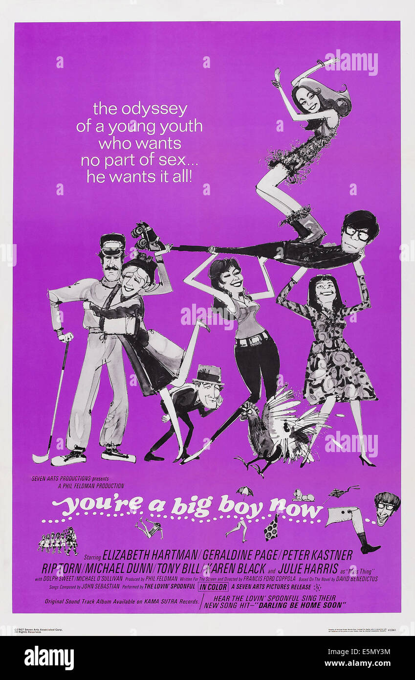 Du bist ein großer Junge jetzt, US-Plakat-Kunst, 1966 Stockfoto
